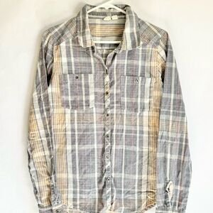 Plaid Button-Up Shirt